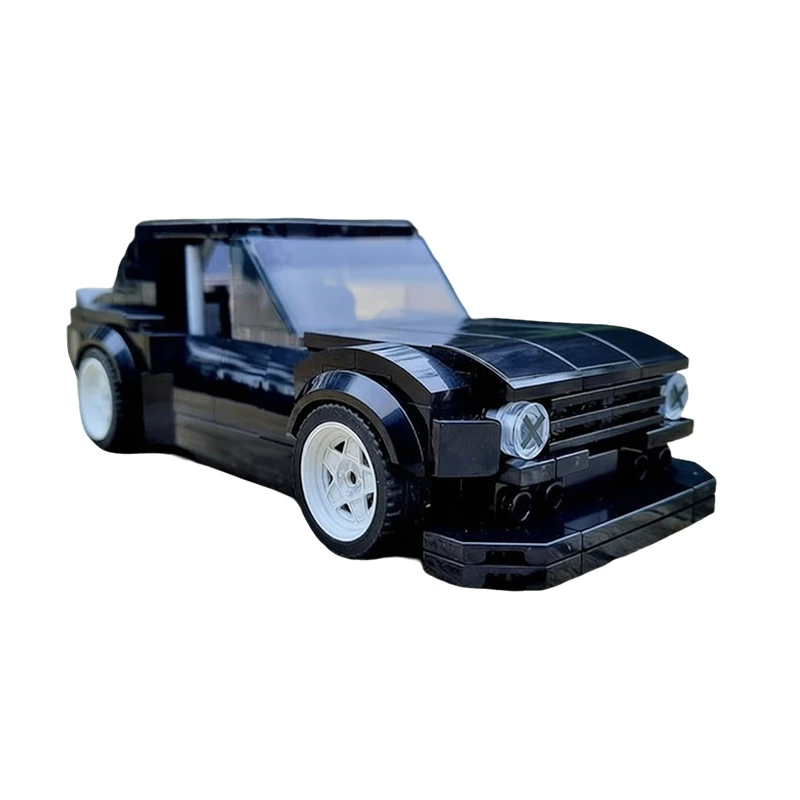 272 PCS Racing Black 8-hole muscle car MOC Customize Modular Building Block Design Kids Creative Design DIY Toy Birthday Gift
