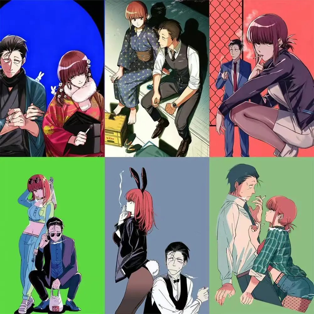 60Pcs Smoking Behind The Supermarket Stickers Anime Couple Manga Sasaki Yamada Waterproof Decals  Laptop Journal Decor Fans Gift