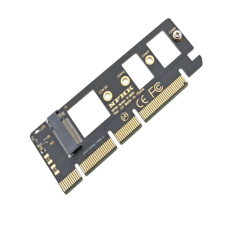 PCIe NVMe M.2 SSD to  4.0 x4 x8 x16 Riser Expansion Card Adapter