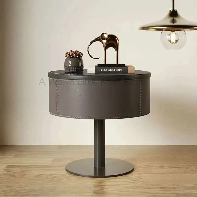 

Bedside Table Living Room Nordic Ins Style Light Luxury Floating Small Circle Cute Simple Modern Bedroom Round Bedside Table