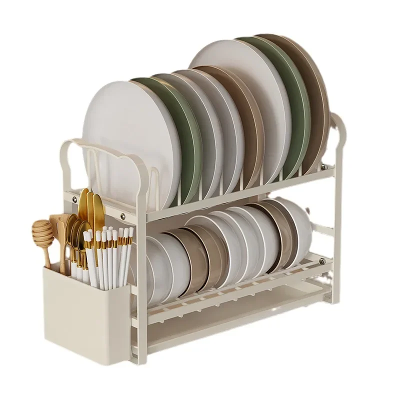 

2023 Dish storage New style tray Small kitchen tabletop dish rack windowsill dish drain rack Organization