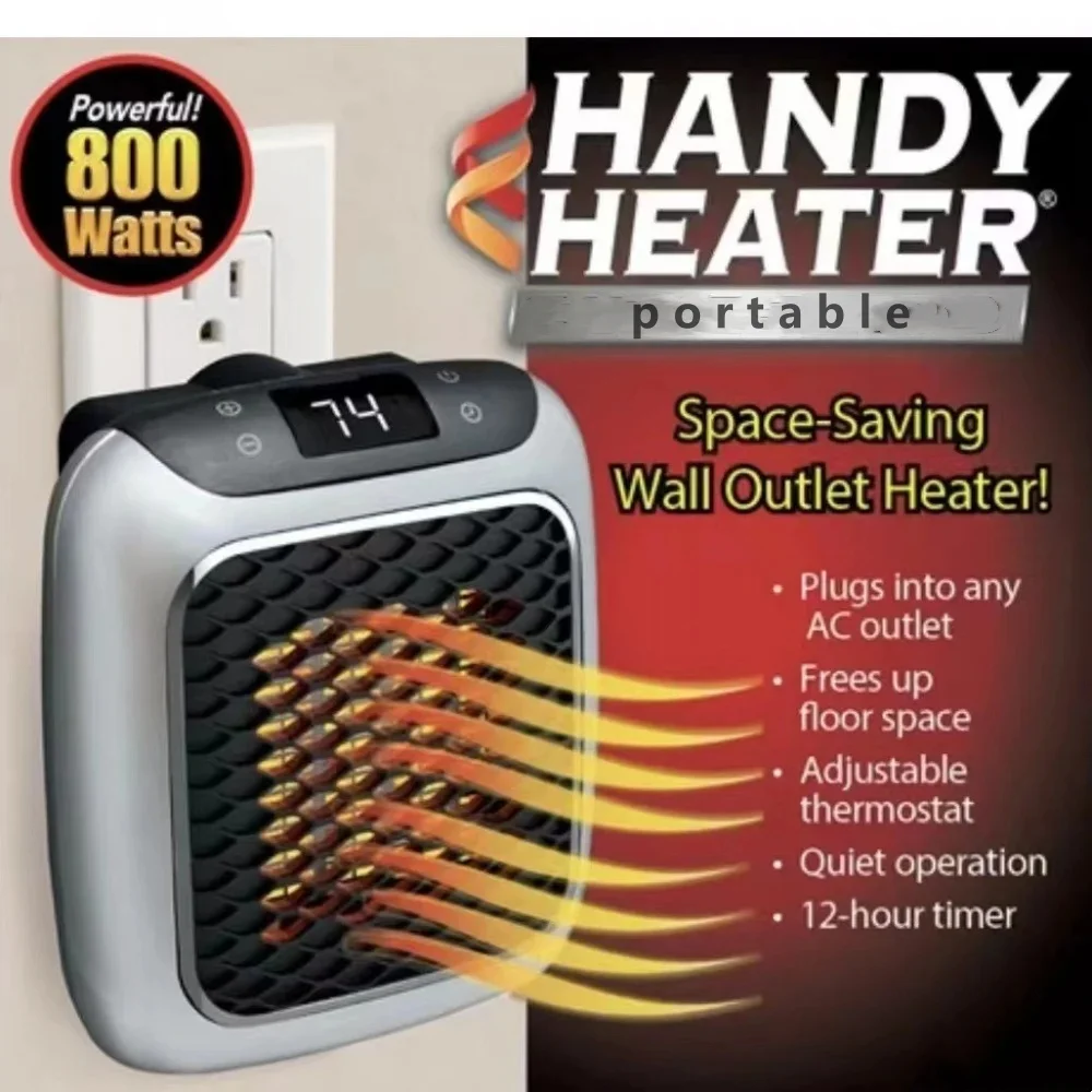 Calentador portátil, calentador eléctrico enchufable, calentador de pared para habitación, electrodoméstico, estufa de calefacción, Mini radiador, máquina calentadora remota