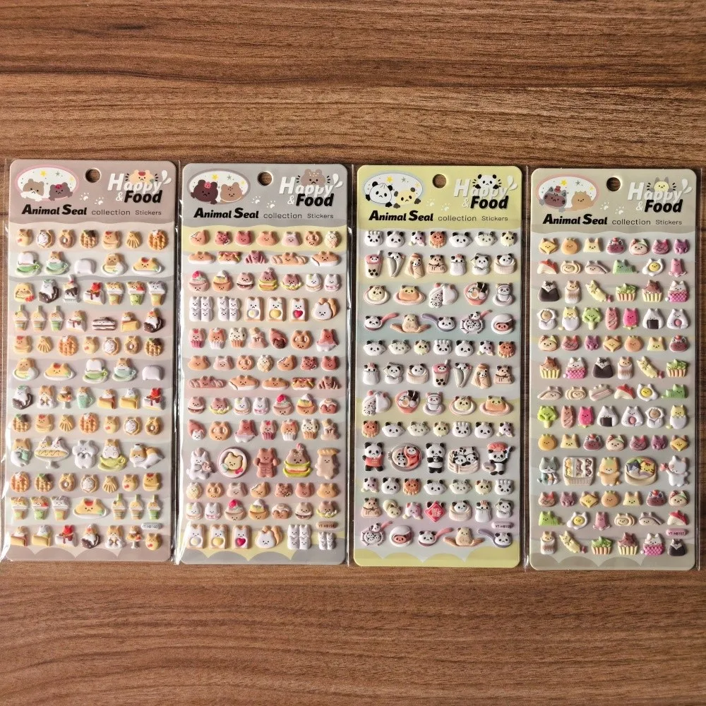 مجموعة ملصقات ثلاثية الأبعاد من مجموعة Animal Seal (4 قطع) - ديكور لطيف وممتع للحرف اليدوية وأجهزة الكمبيوتر المحمولة والمخططين لتسجيل متجر YourLife