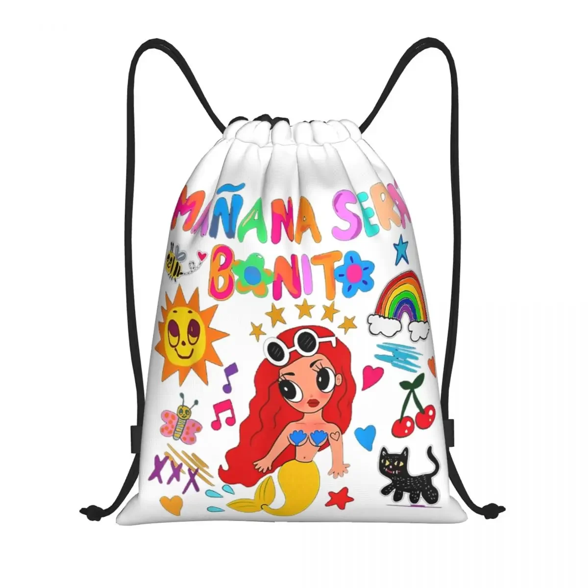 

Custom Manana Sera Bonito Colombian Music Singer Karol G Drawstring Backpack Women Gym Sport Sackpack Foldable Training Bag Sack