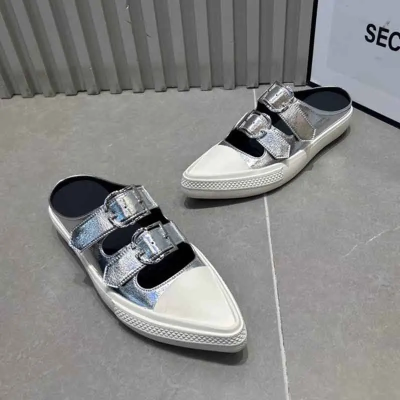 

Women Flats Mules Shoes Pointed Toe Slippers New Sandals Summer Sneaker 2026 Designer Brand Slingback Sport Shoes Casual Slides