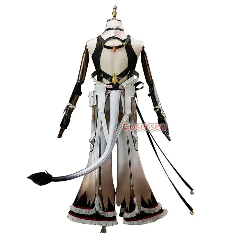 Cosersea Lingyang 코스프레 의상 Wuthering Waves Lingyang 코스프레 의상 남자 유니폼 꼬리 할로윈 Cos 복장 풀 세트