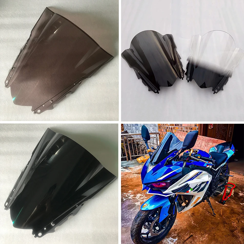 YZFR25 Windscreen Windshield For 2013 2014 2015 2016 2017 2018 Yamaha YZF R25 R3 Front Wind Deflector Double Bubble YZF-R25 R3