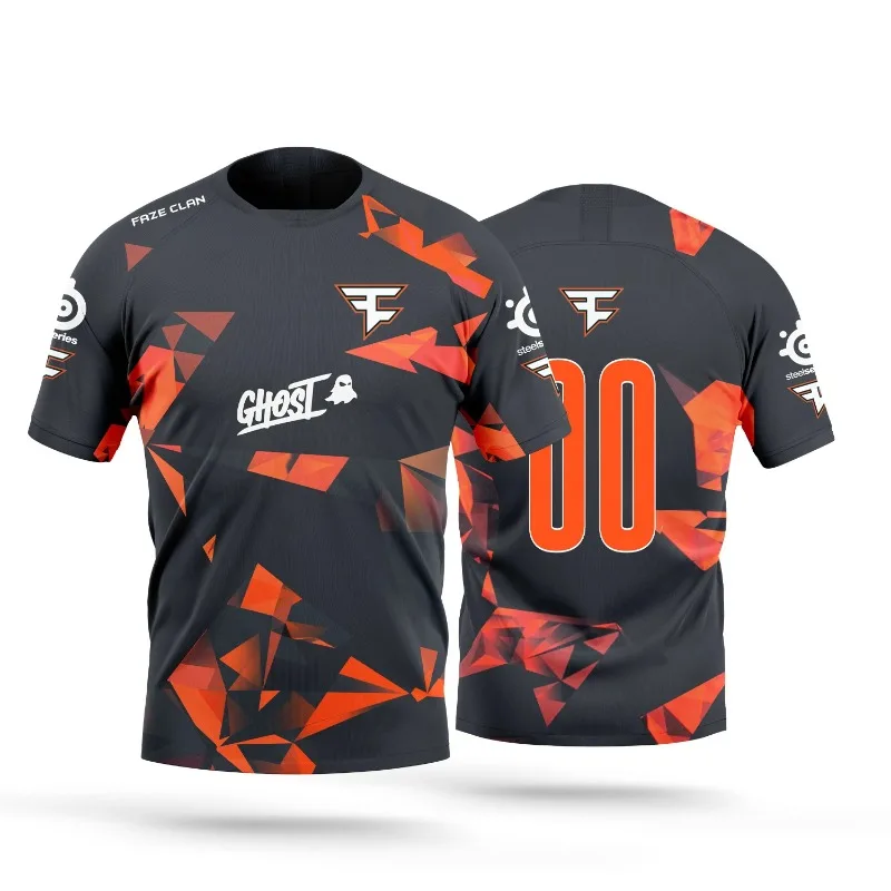 2024 Customized Name for New Esports Game Enthusiasts: Faze Team CSGO Knife Tower Competition Summer Men\'s and Women\'s T-shirts