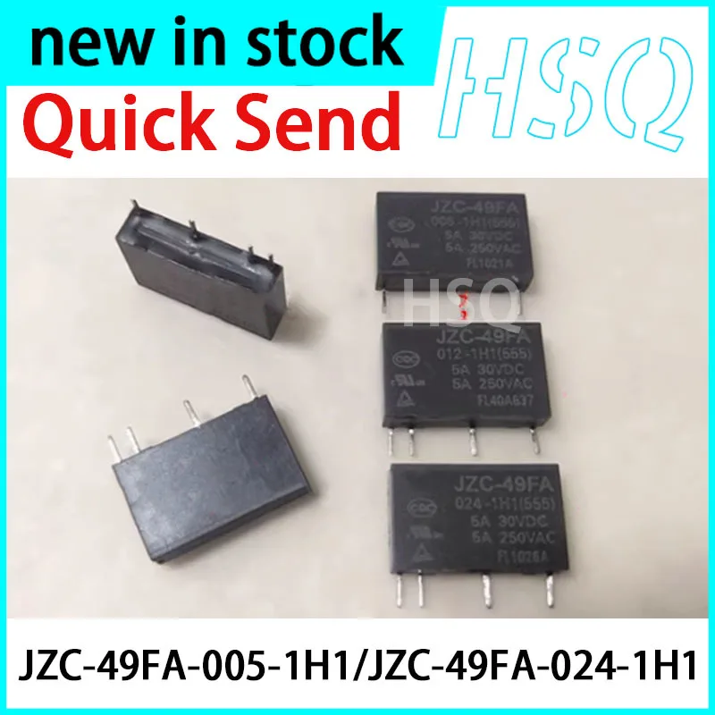 1PCS New JZC-49FA-005-1H1 JZC-49FA-024-1H1 4-pin Relay