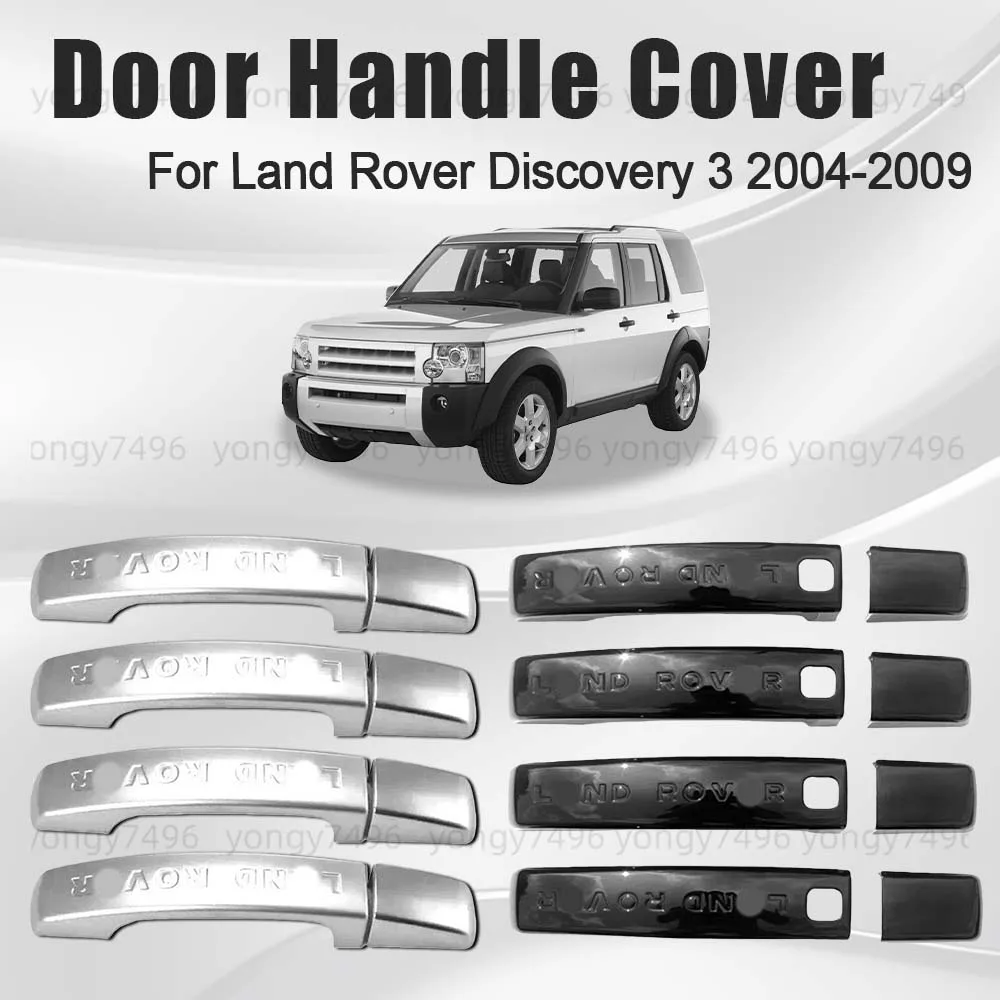 

Car Upgrade Door Handle Cover For Land Rover Discovery 3 2004-2009 Silver Door Handle Charred Black Cars Accessories Decoration