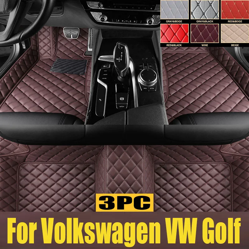 

Car Floor Mats For Volkswagen VW Golf Sportsvan 2015~2023 Waterproof TPE Foot Covers Matt Muds Liner Carpets Rug Car trunk mat