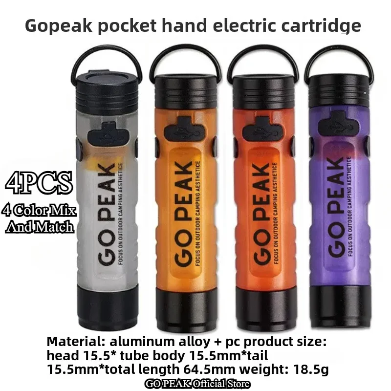 GO PEAK Pocket Mini Flashlight Outdoor Key Clip Cap Atmosphere Led Long Endurance Disaster Relief Emergency 5050 Small Lights