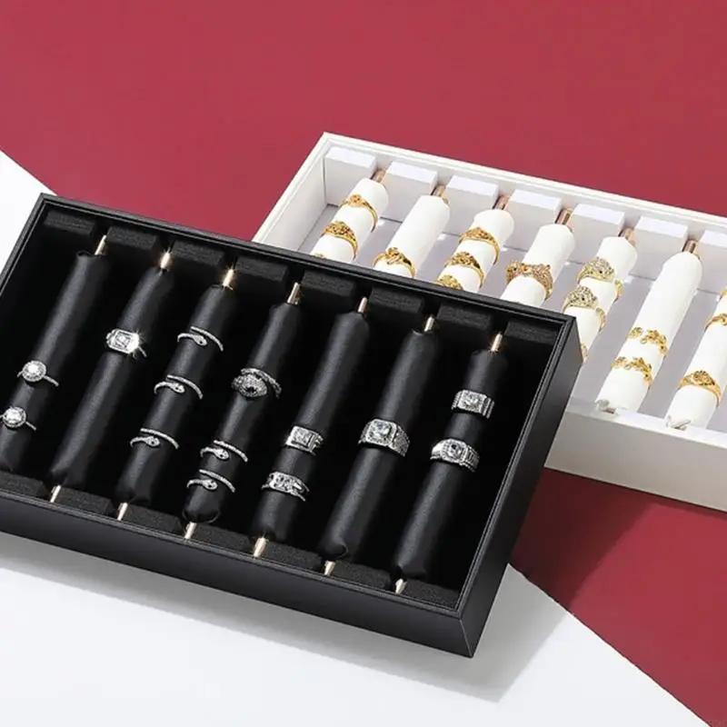 Professional Ring Presentation Tray Jewelry Case with Customizable Compartments Accessories Display Box