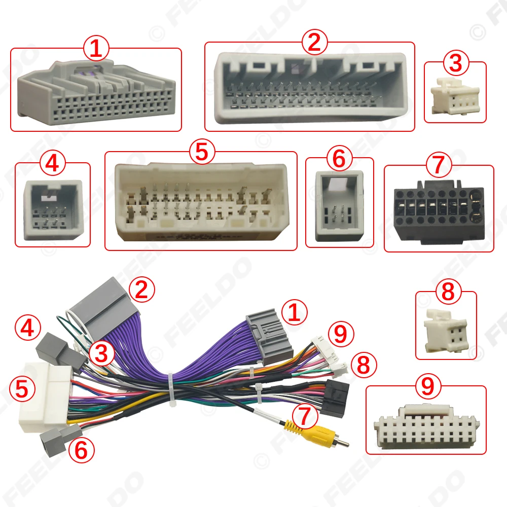 For Mitsubishi Outlander 2020 Car 16pin Power Cord Wiring Harness Adapter for Head Unit Installation