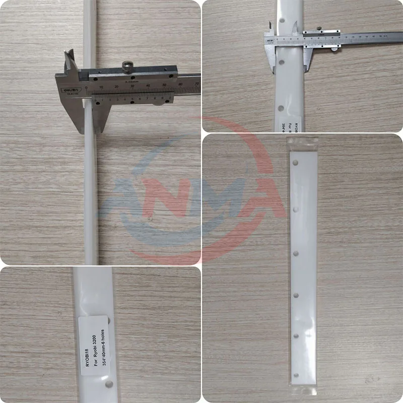 2Pieces Ryobi Wash Up Blade 354X40X5mm With Round shape 6 holes For Ryobi 3200 Printing Machine Parts