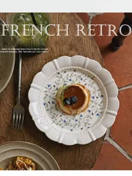 Ahunderjiaz-Vintage Ceramic Dessert Tray, Western Cuisine Dish, Kitchen Cutlery, Tableware Set, Retro Photography Props, 20cm