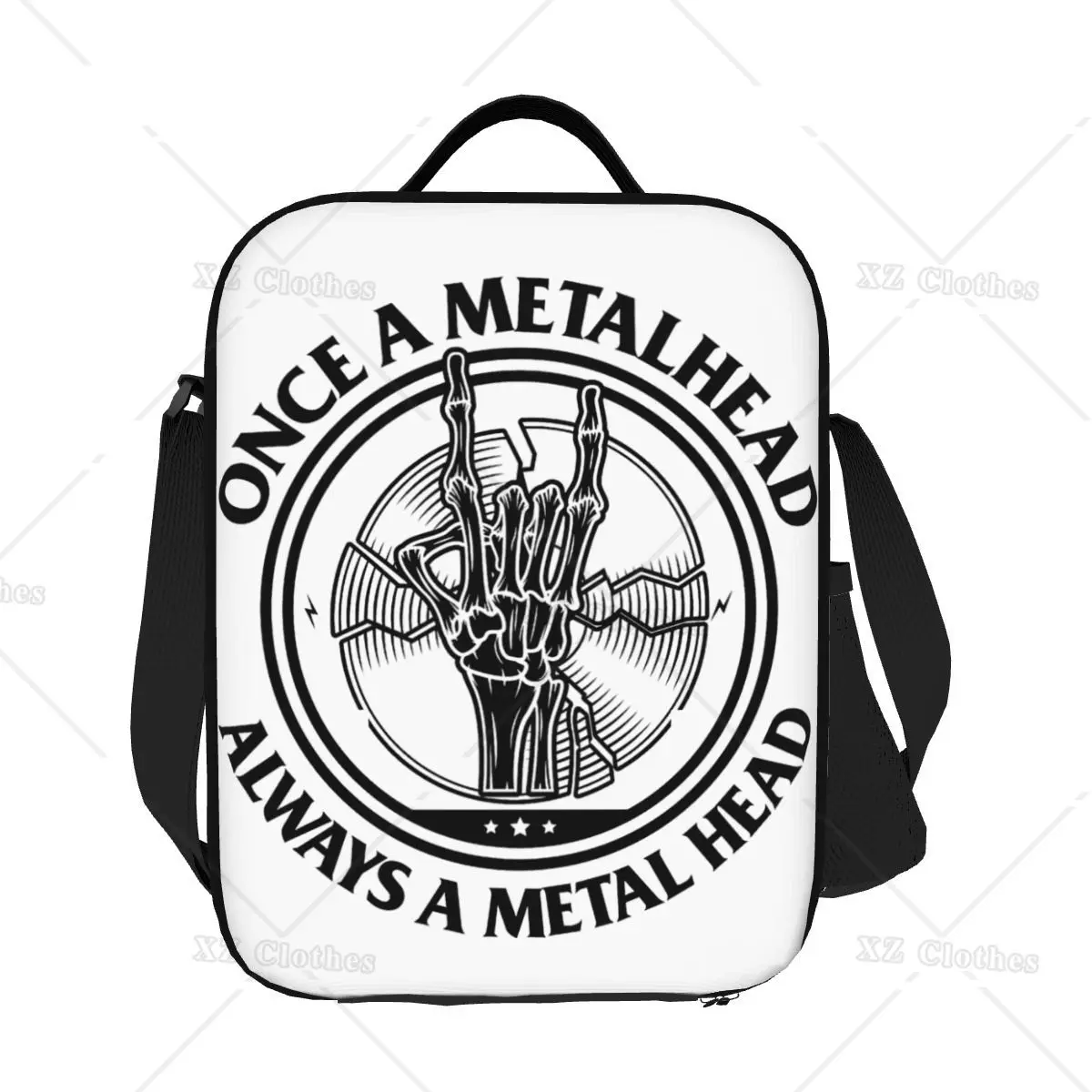 Heavy Metal Rock Music Lover Reusable Lunch Boxes for Men Women Thermal Cooler Food Insulated Lunch Bag for Trip Office Work