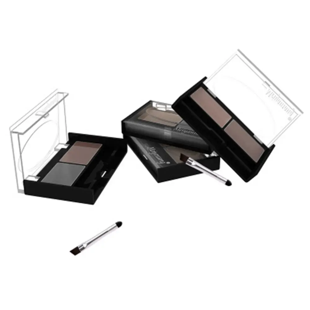 Mädchen mit Pinsel Kosmetik Kit Palette Schönheit 2 Farbe Make-up-Tools Nasen schatten Augenbrauen Puder Augenbrauen Enhancer