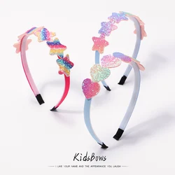 Diademas de corazón con purpurina para niñas, accesorios para el cabello, 8 colores, 1 piezas