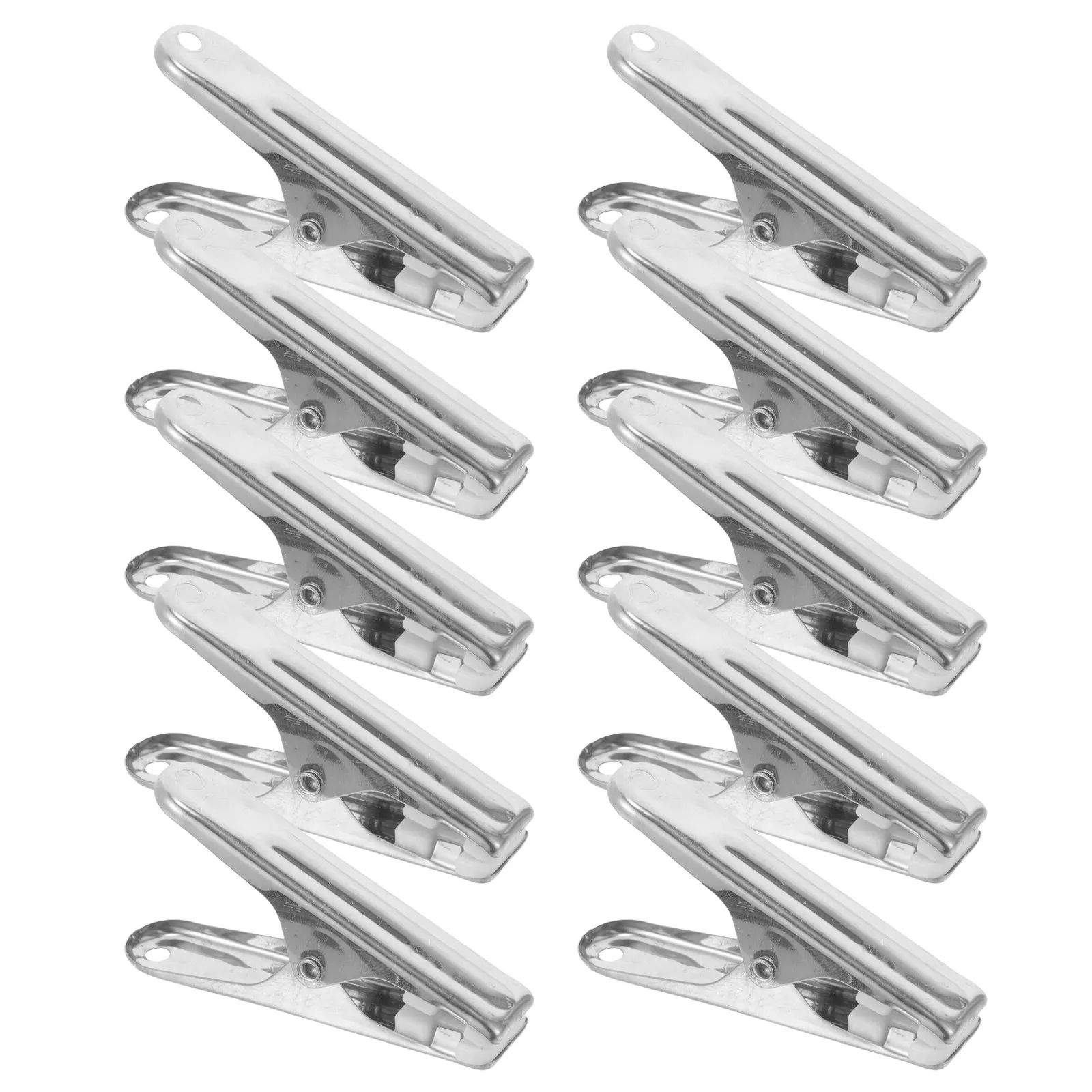 10Pcs Multipurpose Stainless Steel Clothespins Heavy Duty Clothing Clips for Quilting Sewing Fabric Clamping Beach Towel Drying