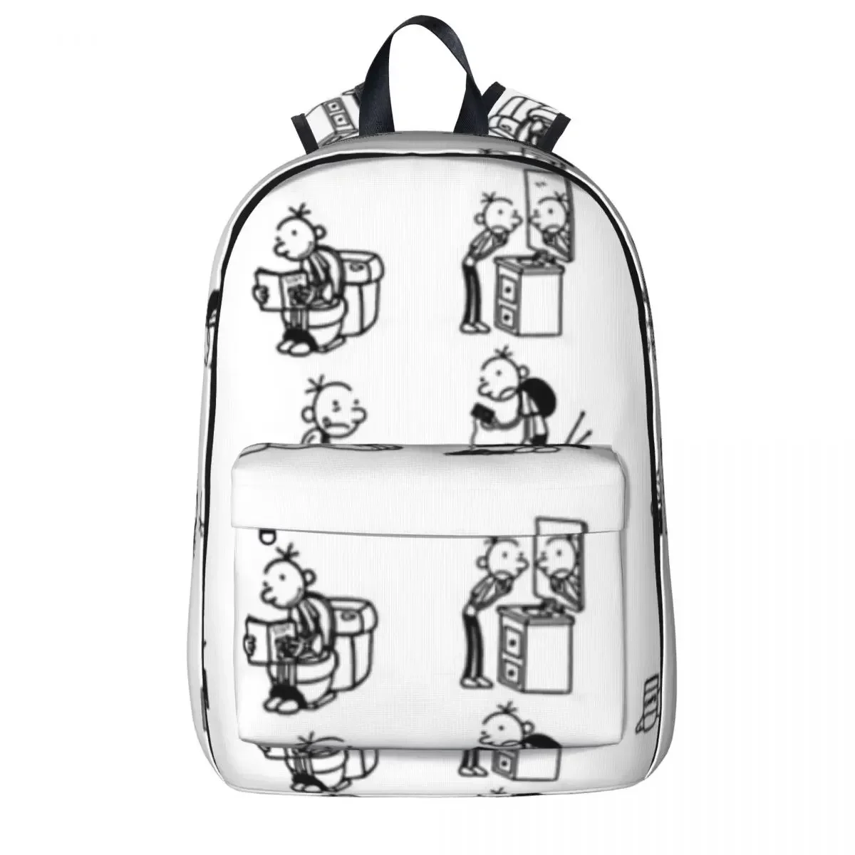 Wimpy Kid-Mochila Escolar Infantil, Mochila Escolar, Mochila para Laptop, Mochila de Viagem, Grande Capacidade, 4 Estados Rick