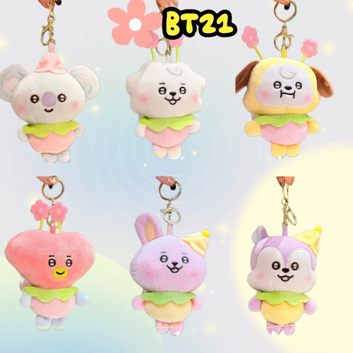 

2026 Latest model BT21 TATA MANG RJ Chimmy Cooky koya Shooky Creative Anime Peripheral Cartoon Personality Cute Backpack Doll