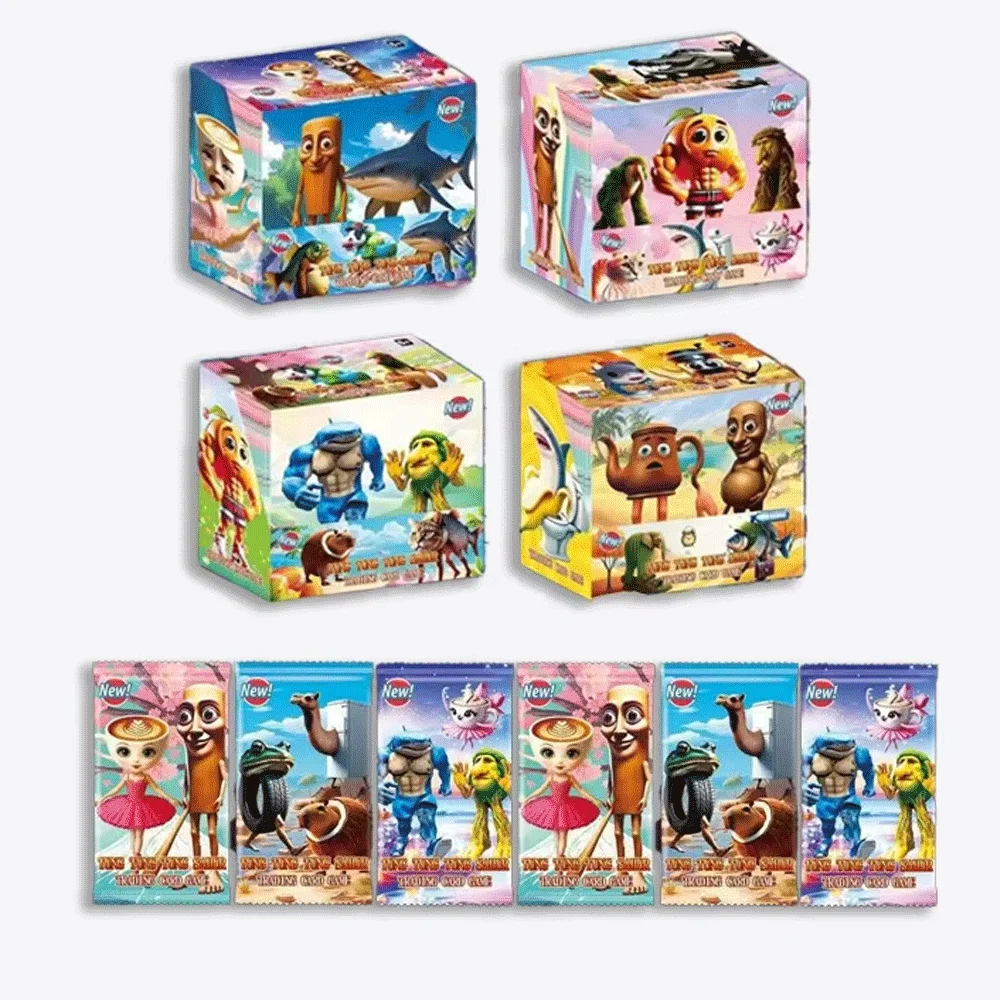 Carte di raccolta Brainrot italiano Tungtung Sahur Tralalero Tralala Gioco di carte Giocattolo per bambini Carte collezionabili Regalo di compleanno