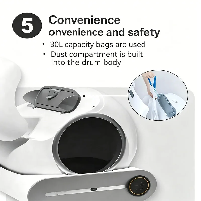65L Automatic Smart Cat Litter Box Closed Cat Litter Box Self Cleaning Application Control Ionic Fragrance Pet Toilet Trash Tray