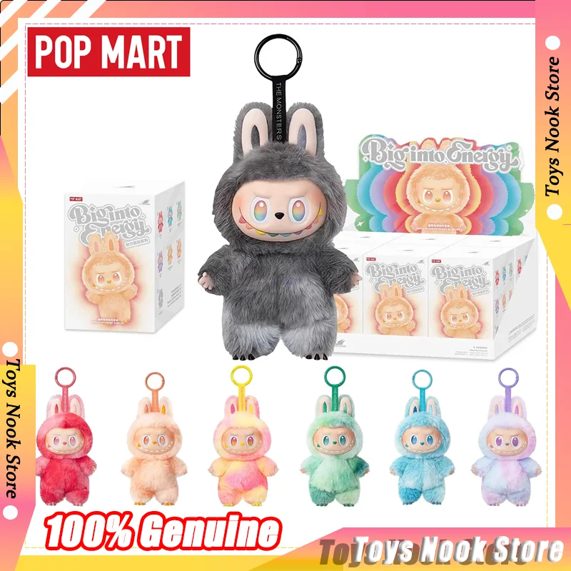 

Подлинная POP MART Labubu V3 слепая коробка The Monsters Big Into Energy Series, плюшевая кукла, виниловая фигурка, кулон, коллекционная игрушка, подарки