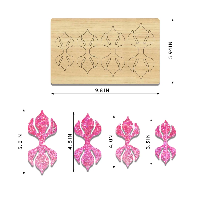 

BC Bowknot Hairpin Accessories, Wooden Cutting Die, Suitable for Most Machines