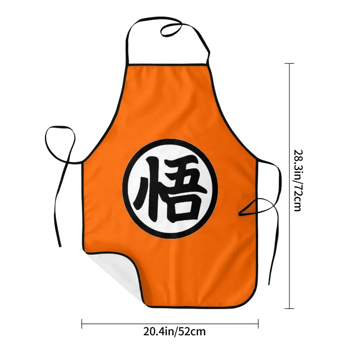 Goku Kanji Aprons Chef Cooking Baking Tablier Sleeveless Bib Kitchen Cleaning Pinafore for Women Men Gardening