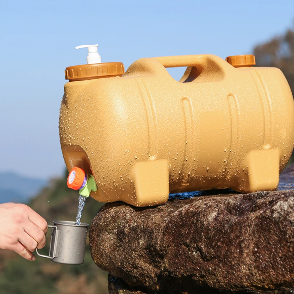 

20L Outdoor Water Bin Large Capacity Camping Bucket with Faucet No Leakage Driving Water Bucket Container for Travel Picnic