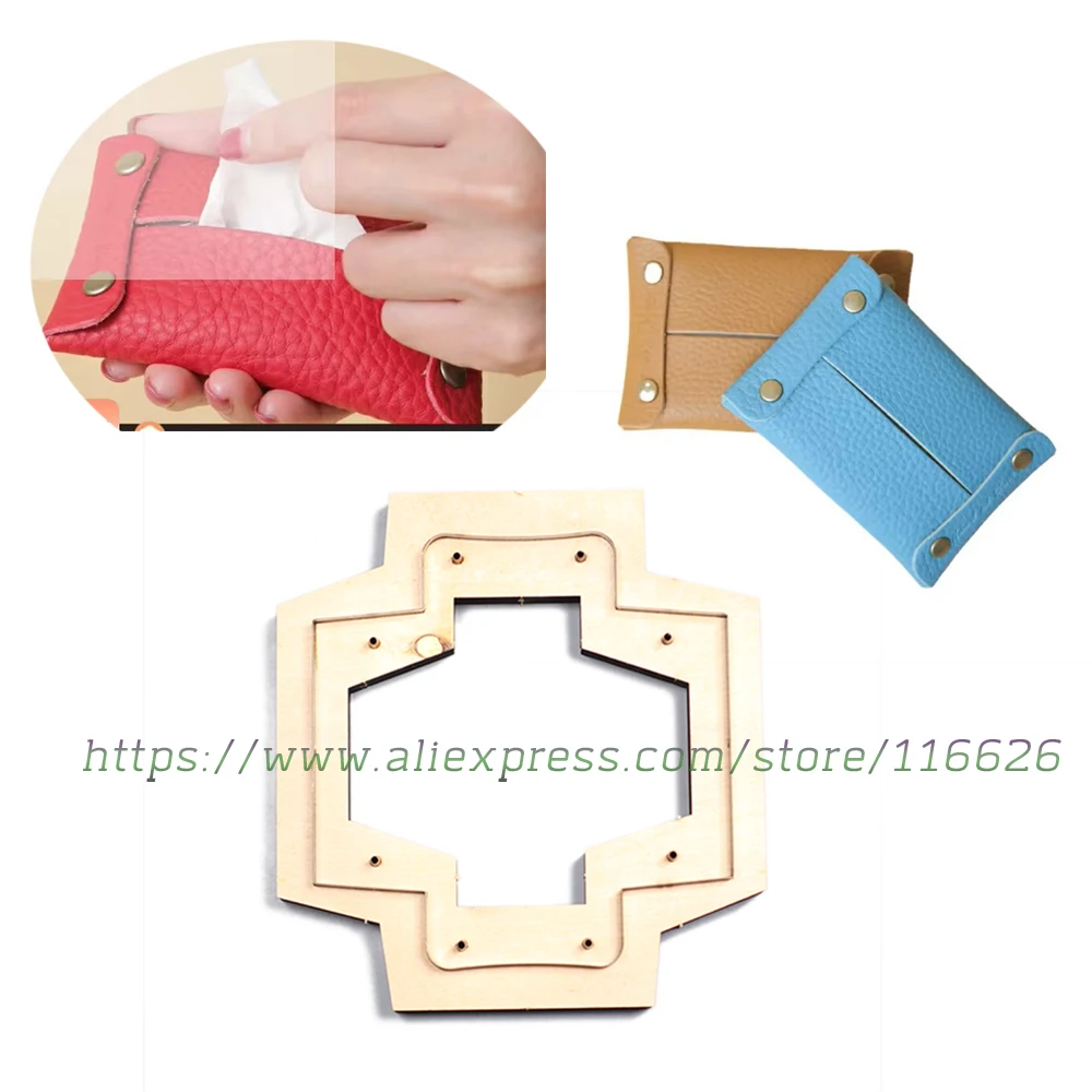 

Knife mold for DIY leather craft small tissue bag cutting dies 12/3x8.4cm