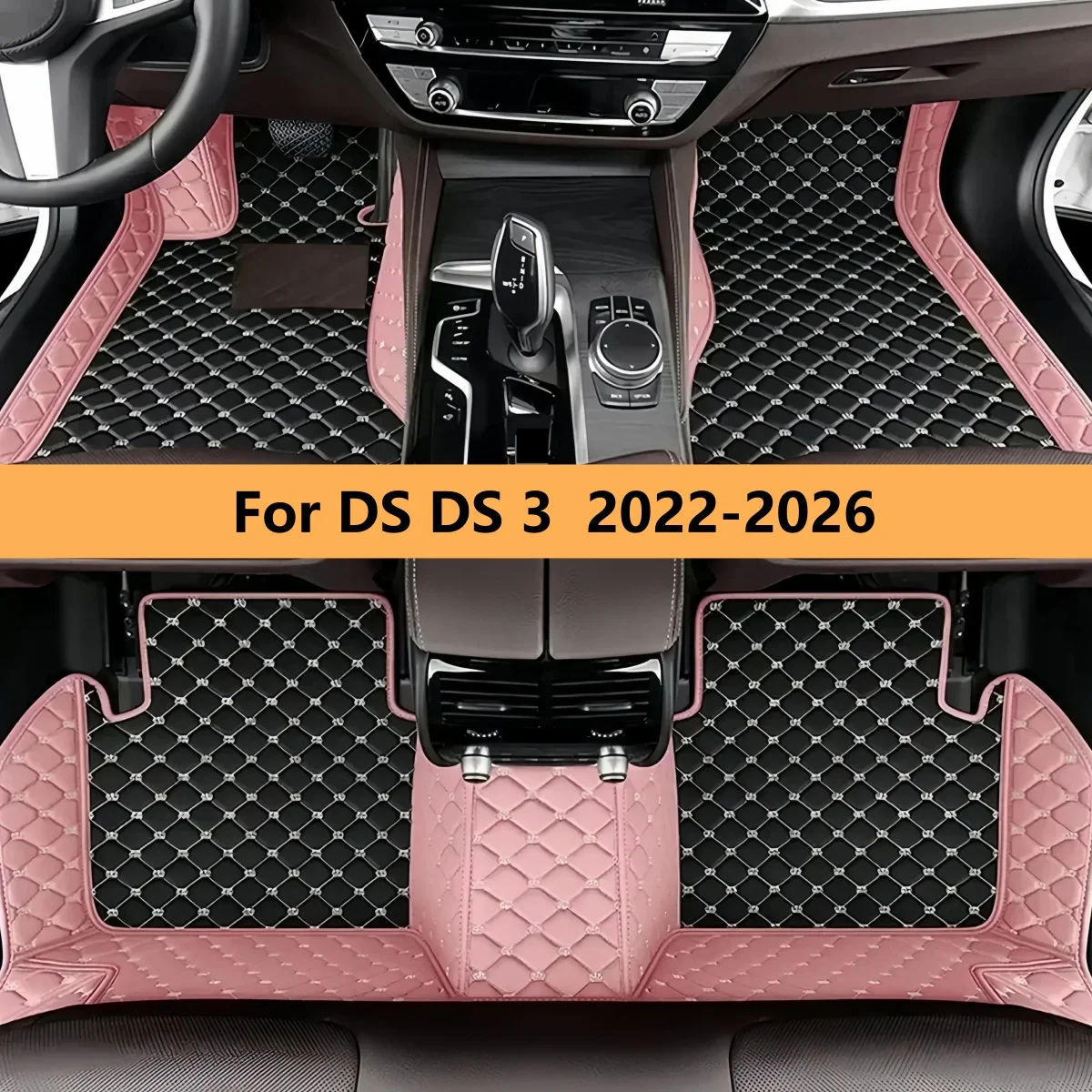 

Car Floor Mats For DS DS 3 2022 2023 2024 2025 2026 Auto Accessories Leather Waterproof Anti Slip Foot Carpet