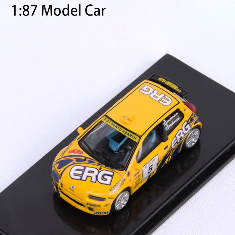 1:87 Ricko Simulated Car Model Fiat Punto Rally (2003) Racing Edition Resin Diecast Classic Car Model For Collection Decoration