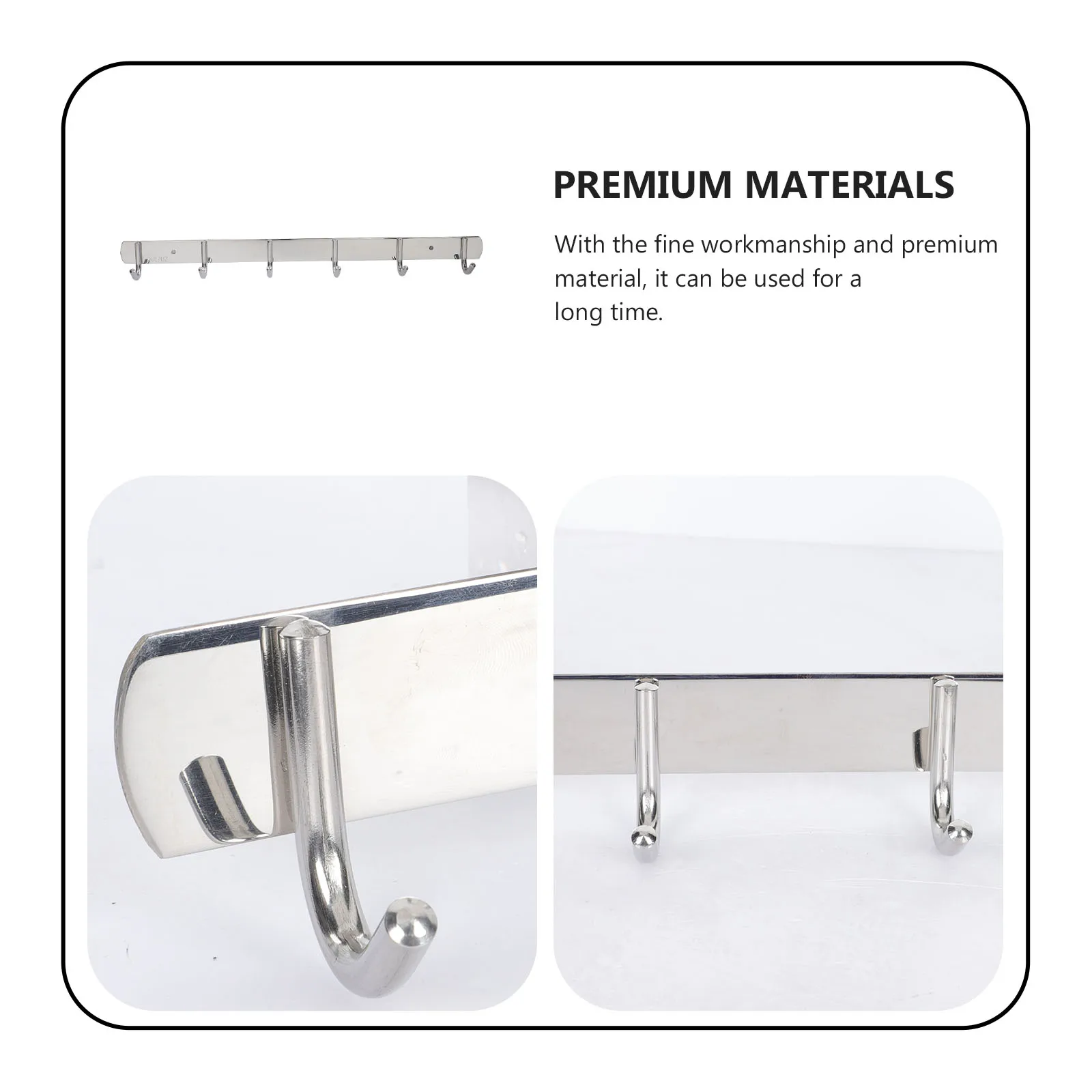 

Stainless Steel Clothes Hook 304 Punch Free Wall Hooks Household Multi function Coat Towel Rack Bathroom Accessory Kitchen