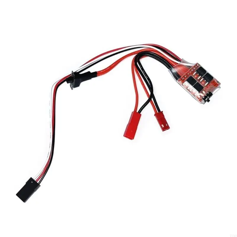 Waterproof Brushed Motor Speed Controller with Brake Fit for 1/16 1/18 1/24 Ship RCCar SCX24 AXI90081 AXI00001 AXI00002 72XB