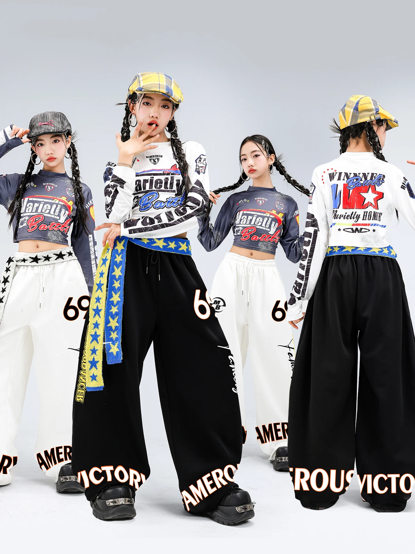 

Cool Girl Korean Sle Belly Dance Performance Clothes Spring Autumn Sweet Jazz Street Dance Faionable Trendy ow Outfits