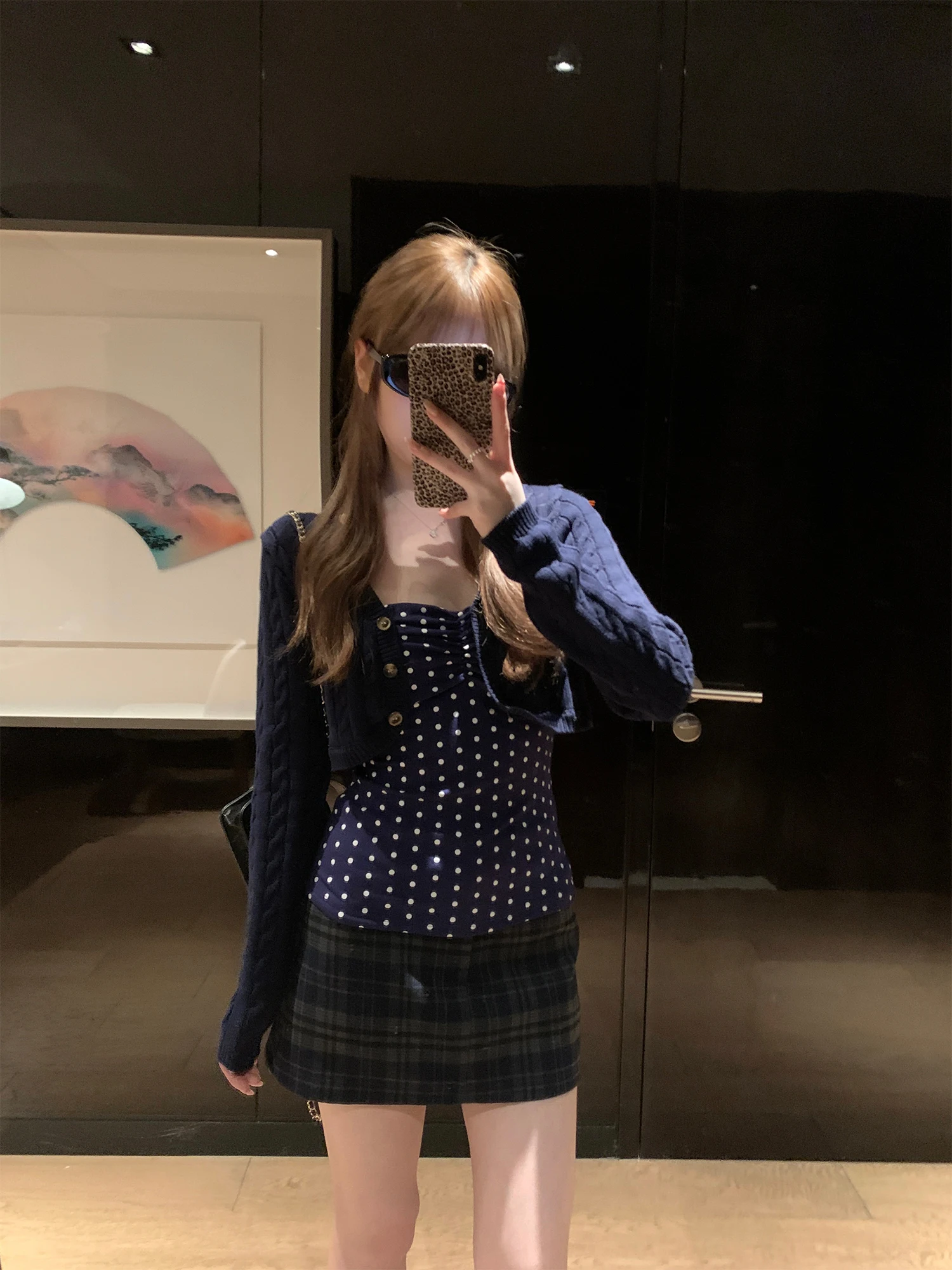 

Мягкий синий вязаный кардиган для женщин в винтажном стиле, весенняя повседневная верхняя одежда с длинными рукавами на пуговицах от Kong Zhen Fan