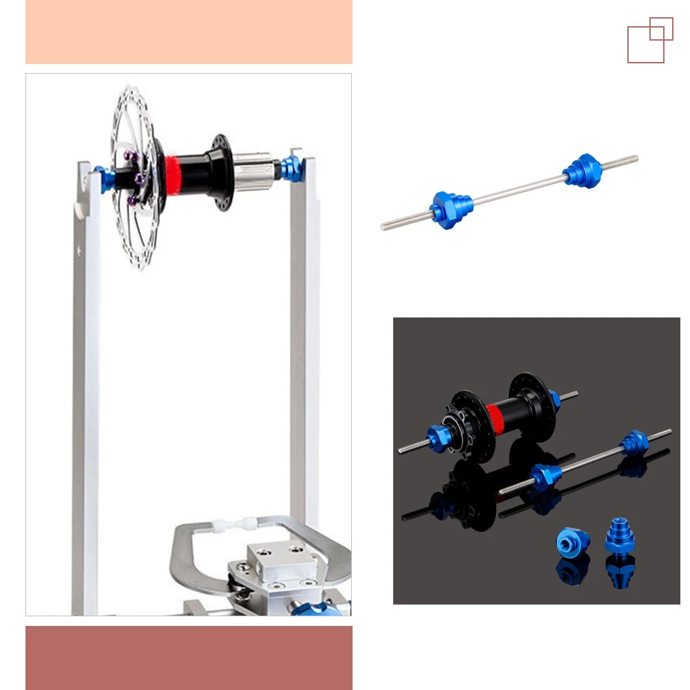 

High-Precision Bicycle Wheel Truing Stand Thru Axle Adapter Bike Barrel Shaft Fixing Tool Durable Aluminum Alloy Construction