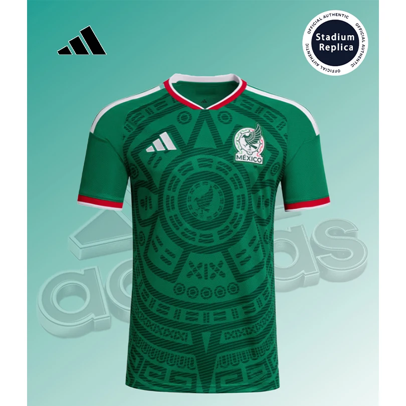 26 nat jerseyAdidas 2026 World Cup Mexico National Team Home Fan Version Quick-Dry Short Sleeve Football Jersey Unisex JL8580