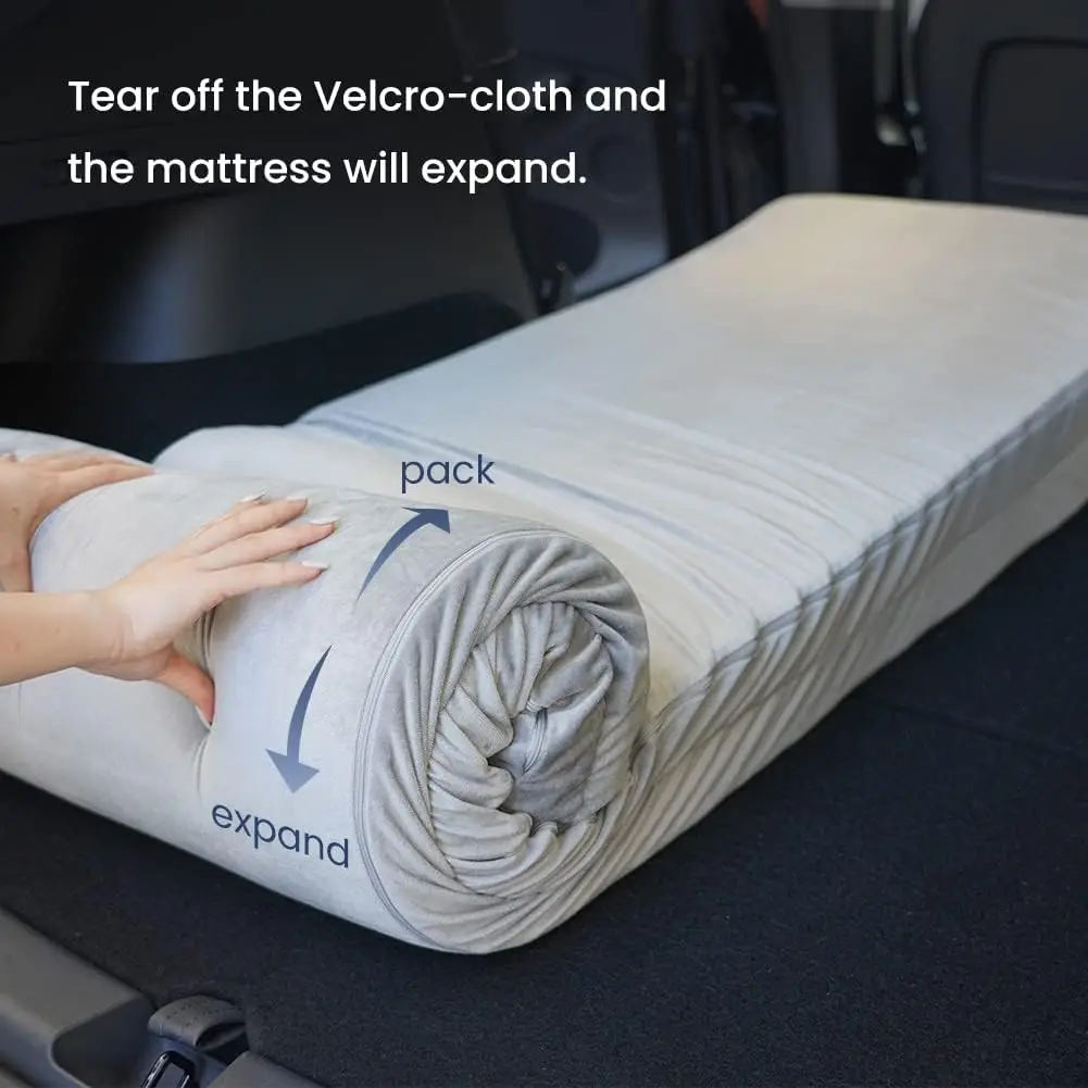 Camping Mattress for Tesla Model  Memory Foam Mattress, Storage Bag & Sheet Provided, Portable