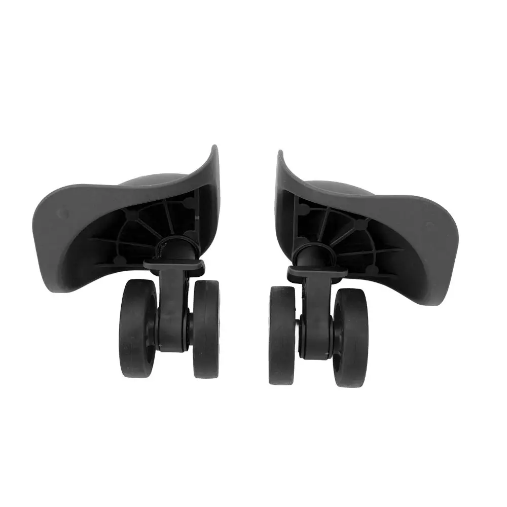 1 Pair ABS Luggage Universal Wheel Double Row Black Suitcase Wheels Replacement Quiet Wear Resistance