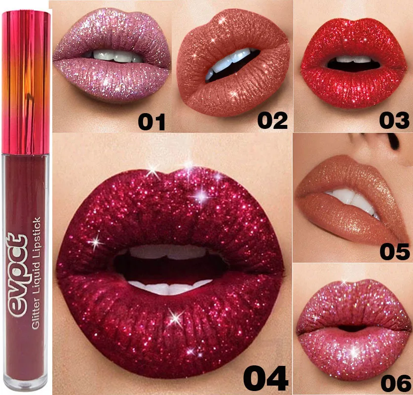 Brillo de labios brillante de diamante a prueba de agua, brillo de labios líquido mate de 18 colores, brillo de labios de color perla de diamante, maquillaje Sexy