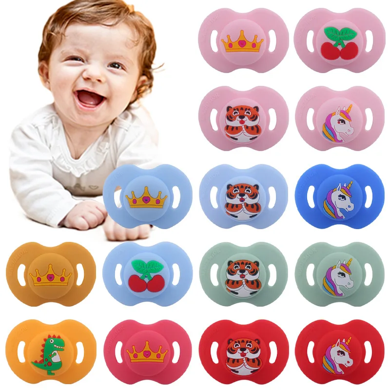 

1Pcs Baby Soft Food Silicone Nipple Infant Safe Circle Flower Type Nipples Toddler Pacifier Cartoon Pattern Teether Chew Toy