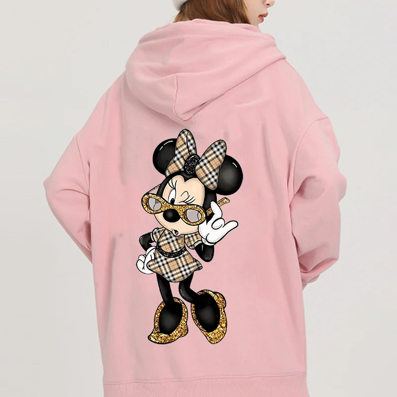 

Popular Disney character Mickey Mouse print hooded men's and women's hoodies, couple casual sports street hoodies