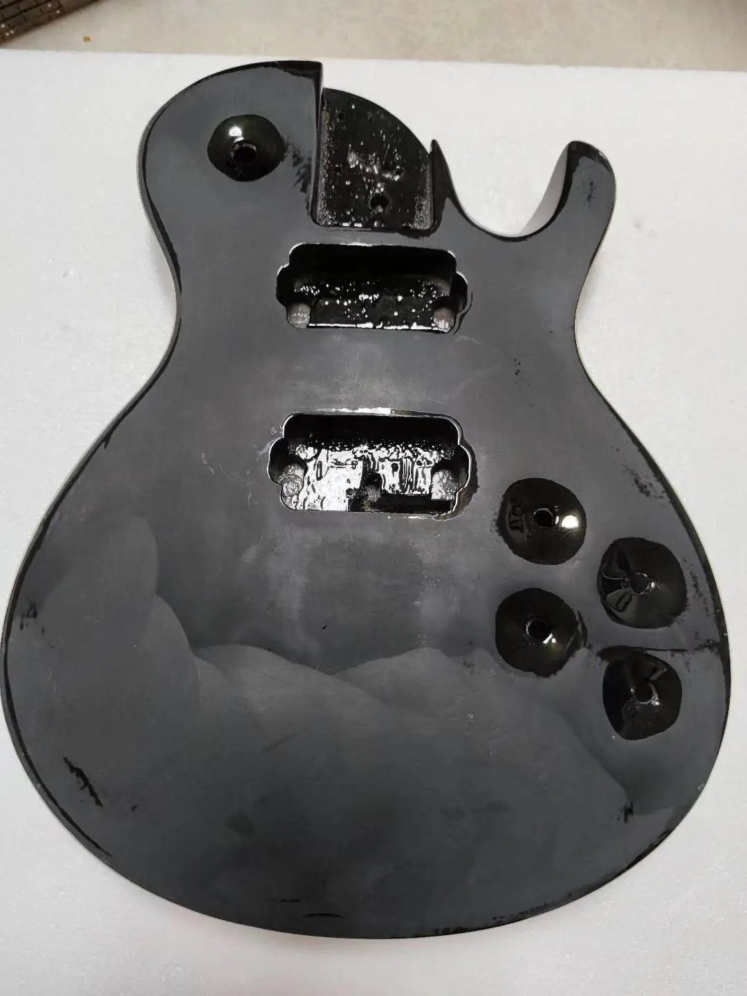 Mahogany Wood Electric Guitar Body Kit, DIY G Style, Barrel, Parts, Unfinished Stock, Defective L P Style
