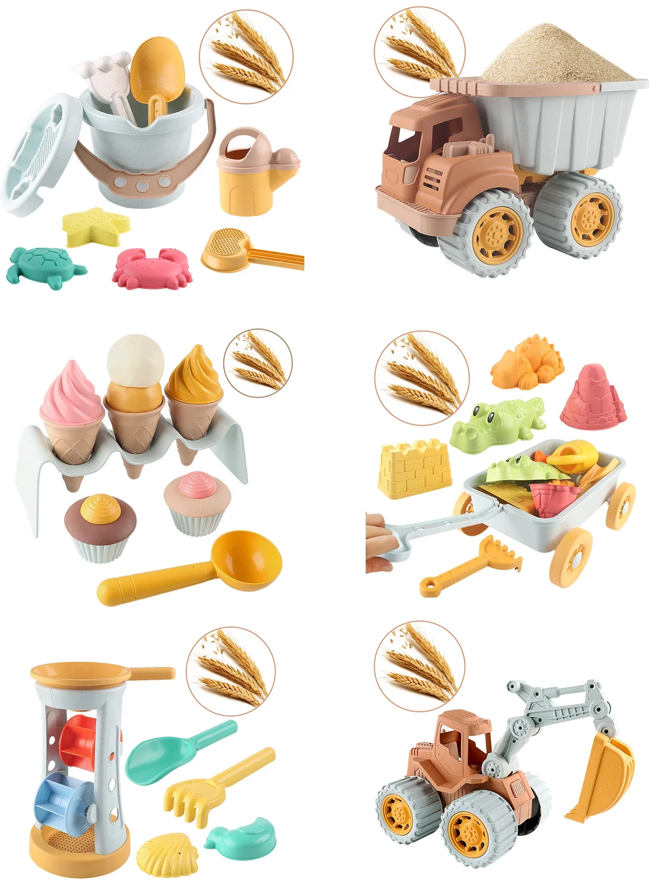 الأطفال جرافة القش لعبة الشاطئ الهندسة سيارة حفارة القمح القش أداة التجريف سبلاش مجرفة الشاطئ