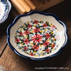 Polish small dish home ceramic seasoning dish dip dish creative online celebrity snack dish bone dish soy sauce vinegar dish