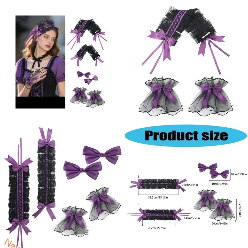 

Романтическая фиолетовая милая повязка для волос, дышащие заколки, реквизит для длительного ношения, комфорт LXAD